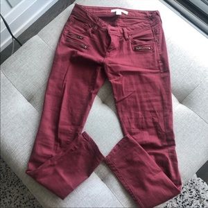 Burgundy Skinny Jeans